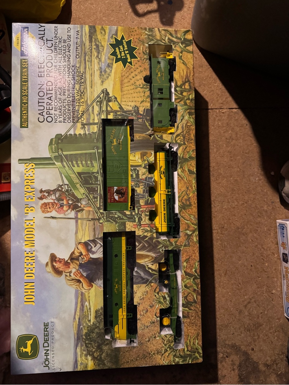 John Deere Green & Yellow Kids Toy Train Set - Model 'B' Express